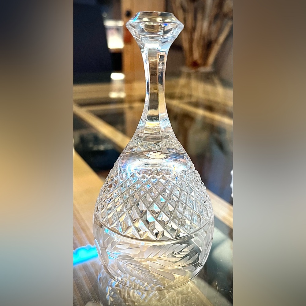 Vintage 70s Elegant Crystal Dinner Bell